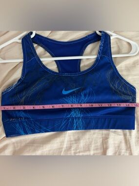 Nike Racerback Blue Graphic Performance Sports Bra